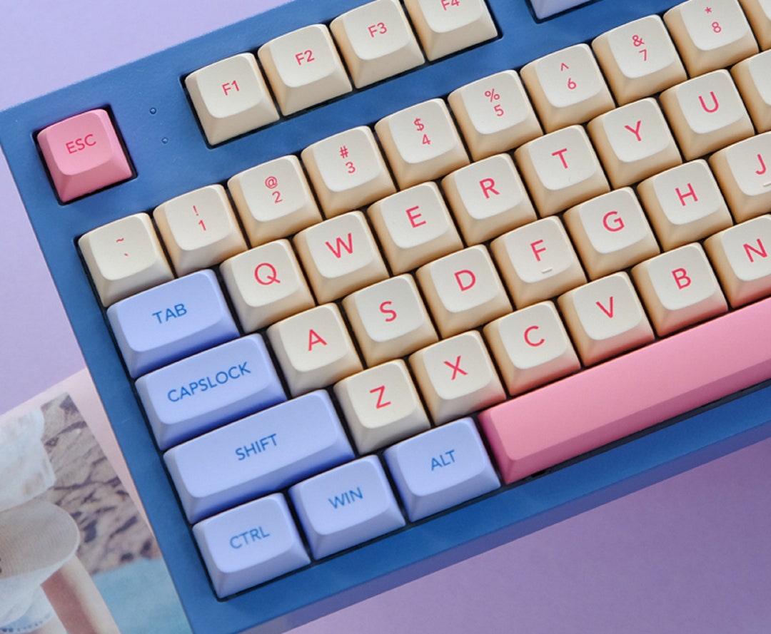 130 Keys Marshmallow Keycap Colorful Keycap Set Cute Etsy