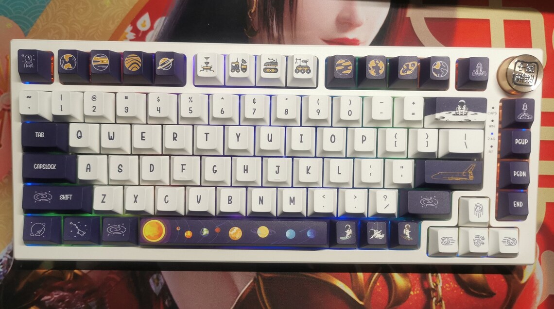 138 Keys Interstellar Exploration Keycap Keycap Set Etsy