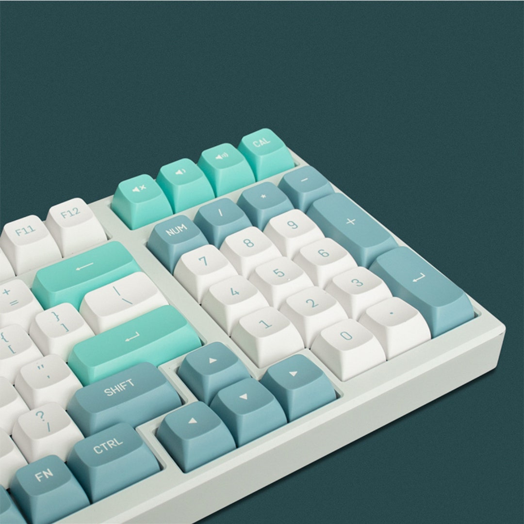 129 Keys Keycap Peppermint Drop Keycap Setcyanblue PBT Etsy