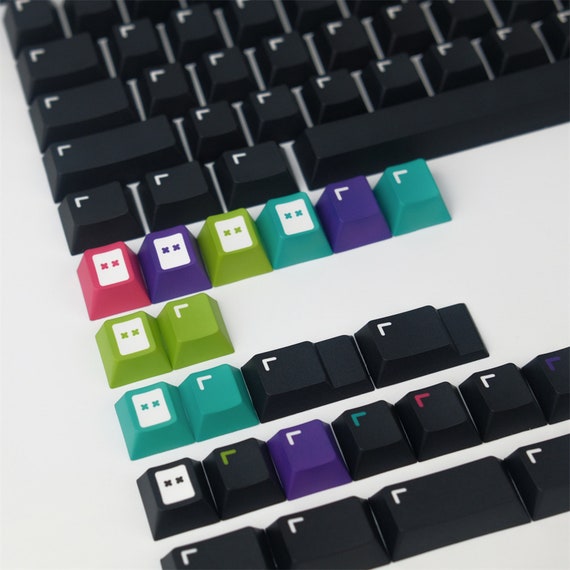 127 Keys Minimalist Style Keycaps Set, Pixel with No letters Keycap Set