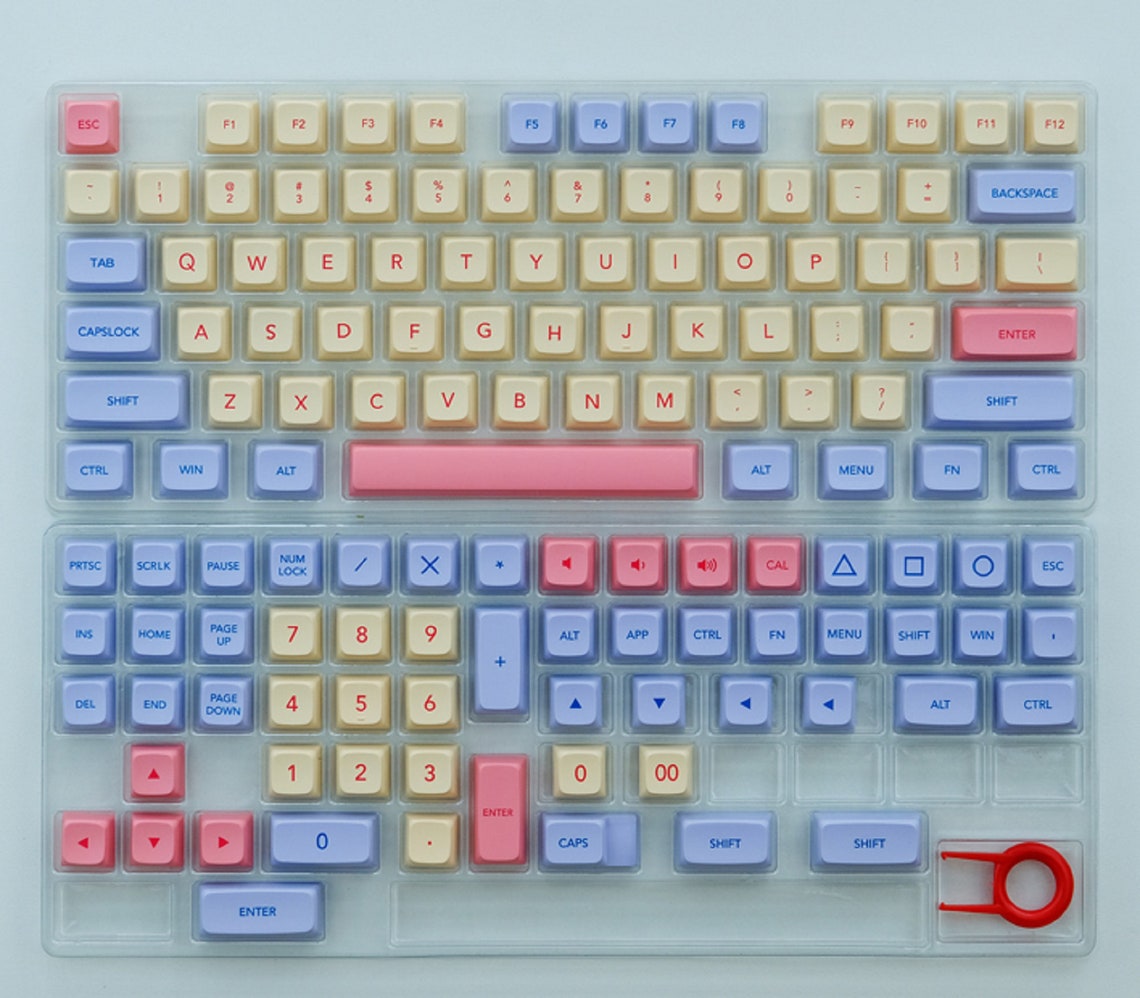 130 Keys Marshmallow Keycap Colorful Keycap Set Cute Etsy India