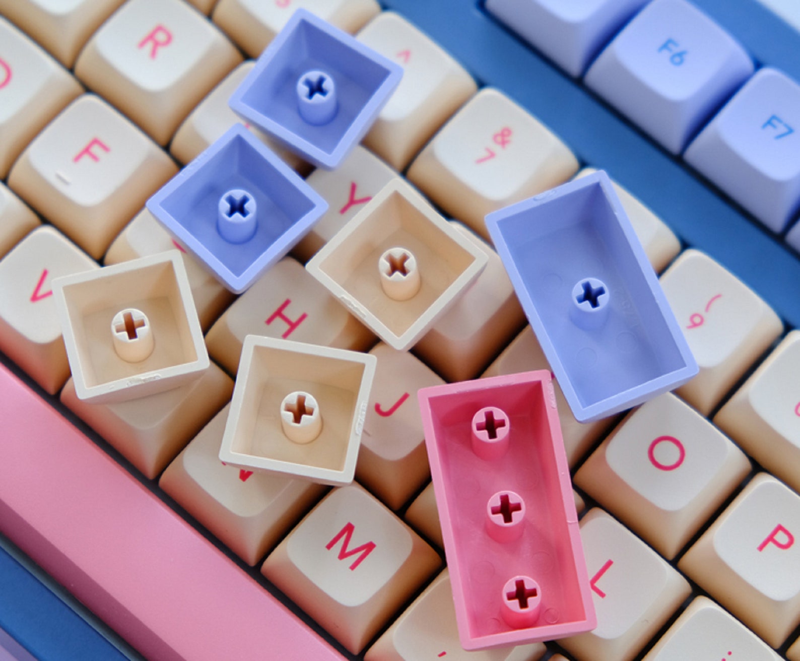 130 Keys Marshmallow Keycap Colorful Keycap Set Cute Etsy India