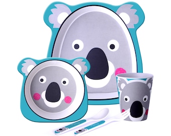 Koala Bamboo Dinnerware Set: Eco-Friendly Kids Dishes