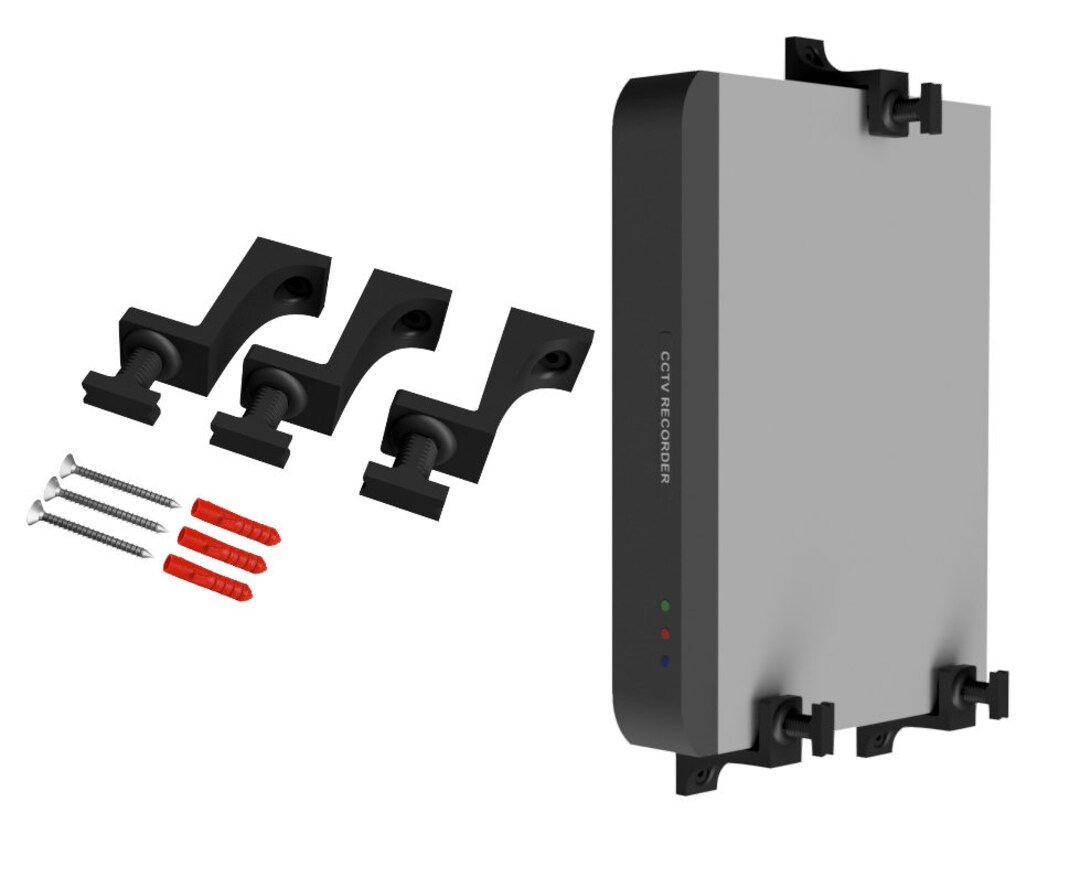 Dream Router Bracket Adjustable Wall Mount Brackets: 30-50mm Routers, DVR, Mini Pcs (set of ...