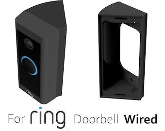 Ring Wired Video Doorbell / Cuña / 45 grados / Montaje en ángulo / Adaptador de ángulo / Soporte de esquina / Kit de esquina