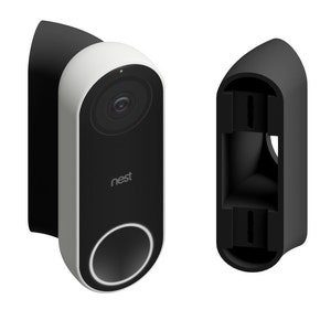 Mars Outpost Wedge compatible with Google Nest Hello Video Doorbell | 45 Degree | Angle Mount/Angle Adaptor/Corner Bracket/ Corner Kit