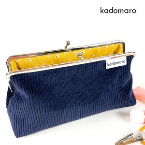 Bügeltasche Cord Kosmetiktasche Schminktasche 18 cm blau