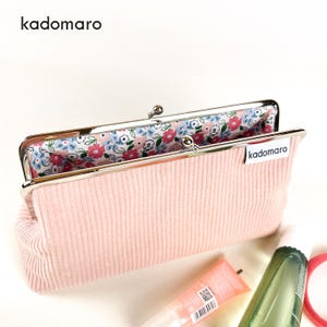 Bügeltasche Cord Kosmetiktasche Schminktasche 18 cm rosa