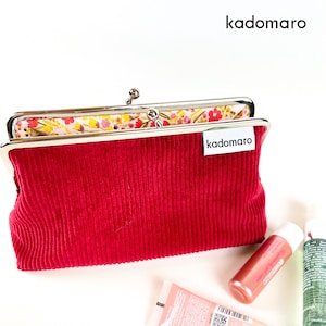 Bügeltasche Cord Kosmetiktasche Schminktasche 16 cm rot