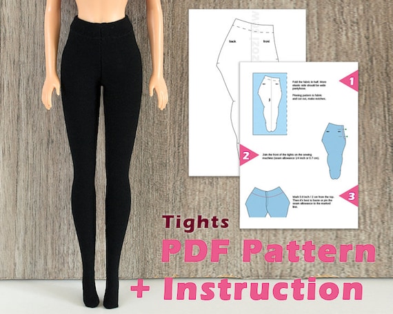 PDF Pattern of Tights for Barbie Doll Sewing Instructions -  Canada