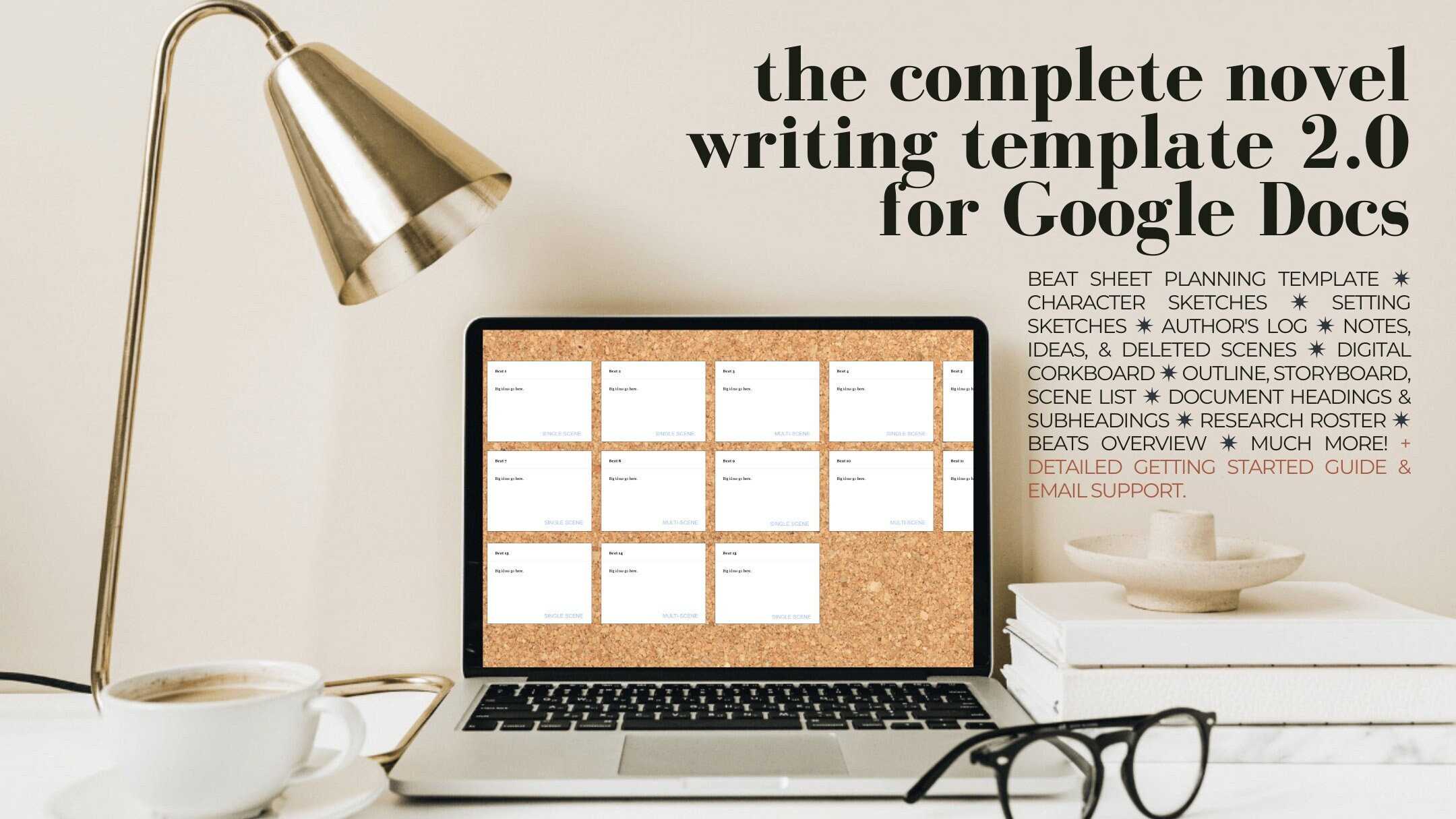 The Complete Novel Writing Template for Google Docs | novel writing, novel planner, creative writing workbook, Google Docs writing template