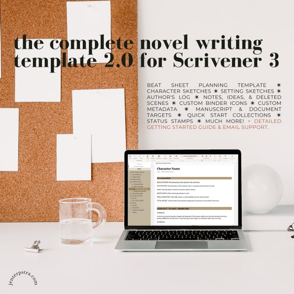 The Complete Novel Writing Template for Scrivener 3 | novel writing, novel planner, creative writing workbook, Scrivener template and icons