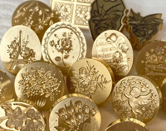 3D Spring Wax Seal Stamps, HEAD ONLY, Roses, Dragons, Eiffel Tower, Bloom, Unique Wax Seal Gifts, Sealing Wax Tools