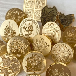 3D Spring Wax Seal Stamps, HEAD ONLY, Roses, Dragons, Eiffel Tower, Bloom, Unique Wax Seal Gifts, Sealing Wax Tools