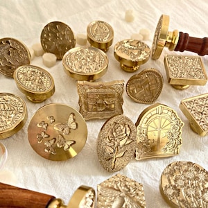 Wax Seal Stamps, HEAD ONLY, plants, scenery, animals, rose, butterfly, bee, DIY crafting tools, Sealing Wax Tools