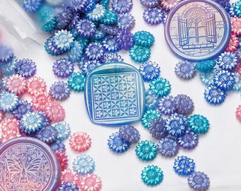 Shimmering Sealing Wax Beads, Stardust Colors, Lustrous wax beads, Sealing Wax Tools, DIY Craft Tools