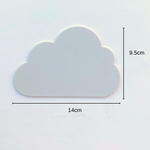 May include: A white cloud-shaped silicone mold, measuring 9.5 inches by 14 inches.