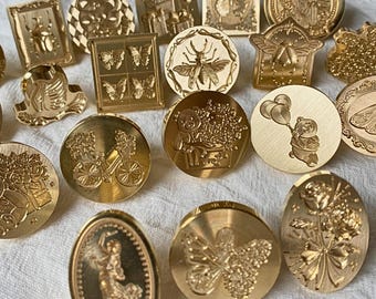 Wax Seal Stamps, HEAD ONLY, insects, butterflies, roses, hedgehog, fairy, DIY crafting tools, Sealing Wax Tools