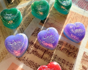 Premium Heart Sealing Wax Beads, Semi Transparent Fire Lacquer Cubes, Sealing Wax Tools, Unique Sealing Wax Gift, Wax Seal Supplies