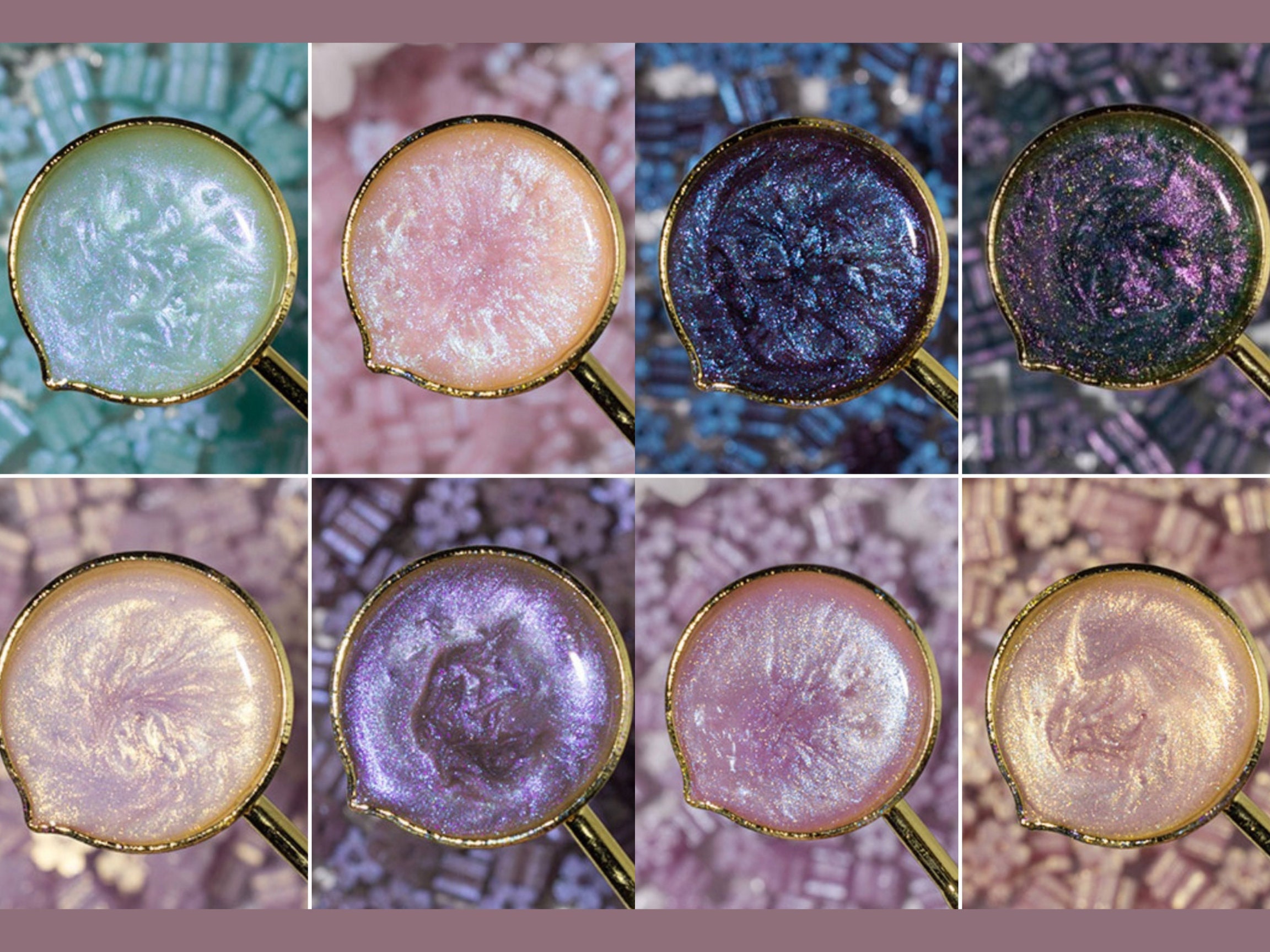 Premium Fantasy Wax Seal Beads, Pearlescent Glitter flower wax beads, 50pcs, Sealing Wax Tools, DIY Craft Tools