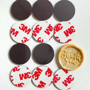 Self-adhesive magnet circles for wax seals, 20mm, 25mm, 35mm, 50mm diameter, Self Adhesive Magnet Circles, Sealing Wax Tools, Crafting Tools image 2