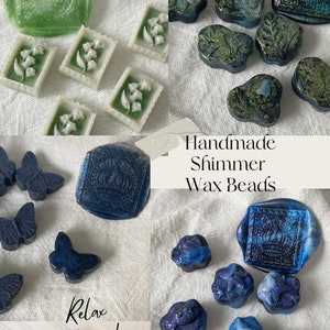 Premium Sparkling Sealing Wax Beads, 4 Colors Glitter Sealing Wax Cubes, 6pcs, Sealing Wax Tools, Unique Sealing Wax Gift
