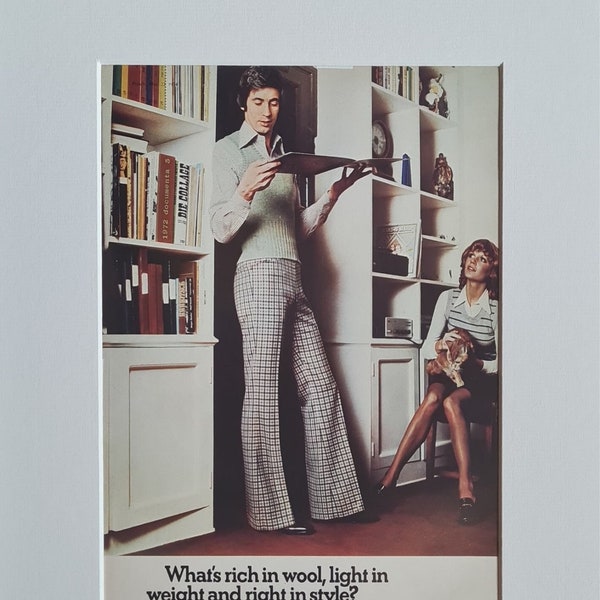 1974 Bucks Mens' Trousers  Original Full Page Vintage Magazine Advertisement