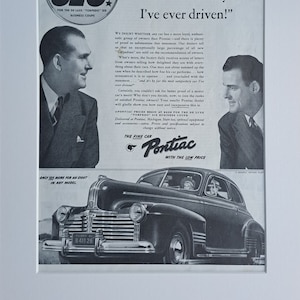 1941 Pontiac Torpedo Car Original Full Page Vintage Magazine Advertisement
