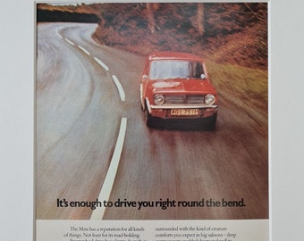 1973 British Leyland Mini Car Original Vintage Full Page Magazine Advertisement