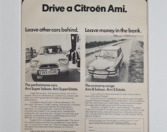 シトロエン展示会ポスター - アミ 6 - フランスのクラシックカー