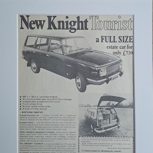 1969 Wartburg Knight Tourist Estate Car Original Full Page Magazine Advertisement