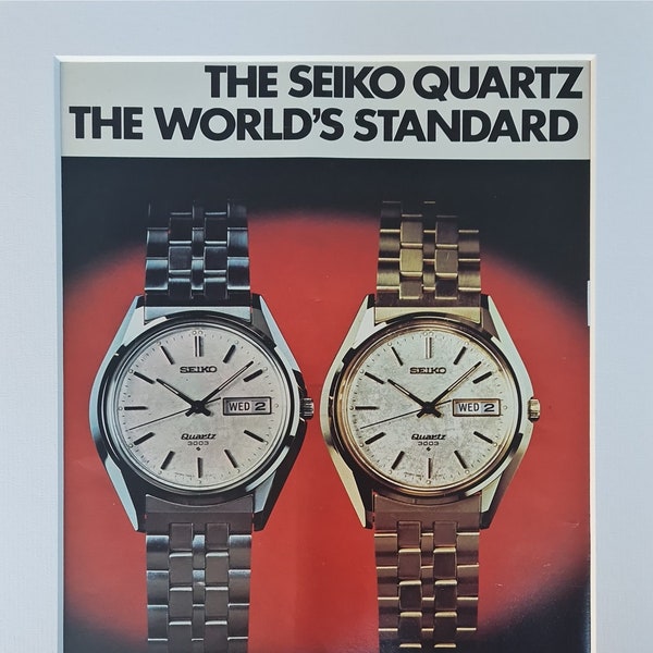 1974 Seiko Quartz Watch Original Full Page Vintage Magazine Advertisement