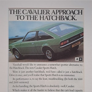 1979 Vauxhall Cavalier Sports Hatch Car Annuncio rivista vintage a pagina intera originale
