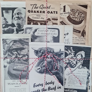 Bundle of 1930s original advertisement cuttings - Over 70 cuttings from a range of topics