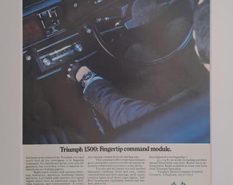 1972 Triumph 1500 Car Original Full Page Vintage Magazine Advertisement