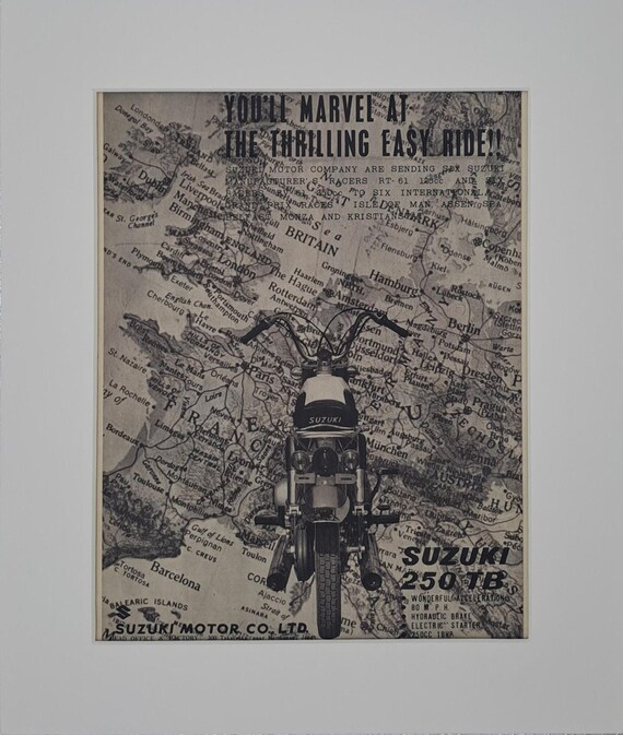 1961 Suzuki 250 TB Motorbike Original Full Page Vintage Magazine Advertisement