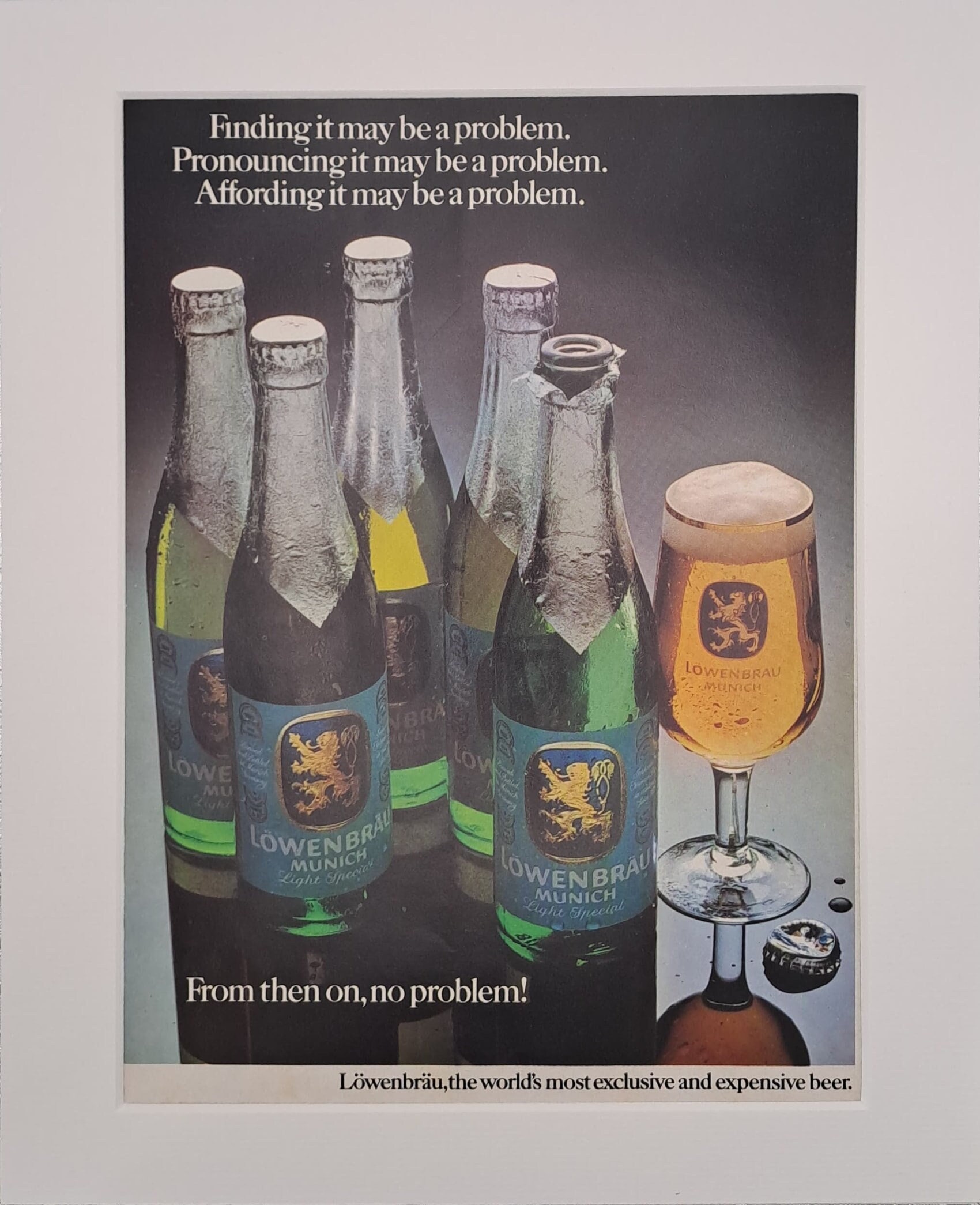 1974 レーベンブロイ ミュンヘン ライト スペシャル ビール オリジナル 