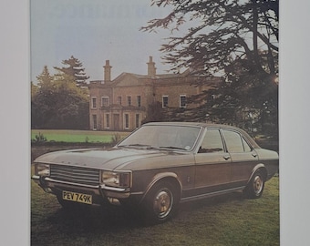 1972 Ford Granada Coche Original Página Completa Vintage Revista Anuncio