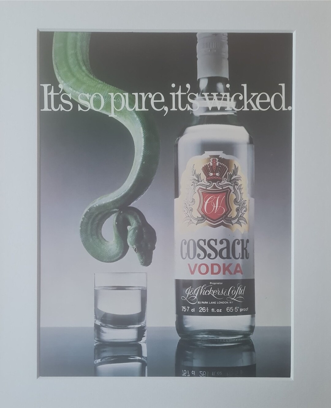 1980 Cossack Vodka Original Full Page Vintage Magazine Etsy