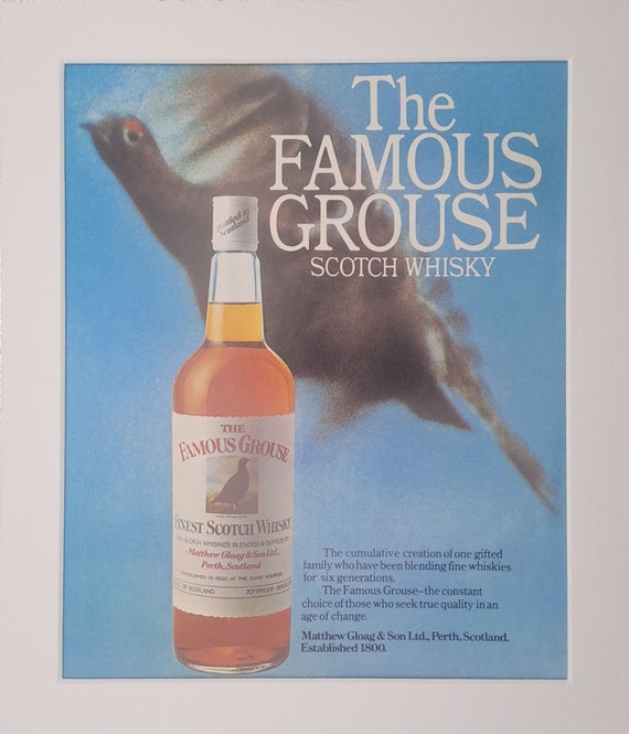 Пару постеров старой рекламы алкоголя. Шотландский виски The Famous Grouse История,Алкоголь,Крепкие напитки,Реклама