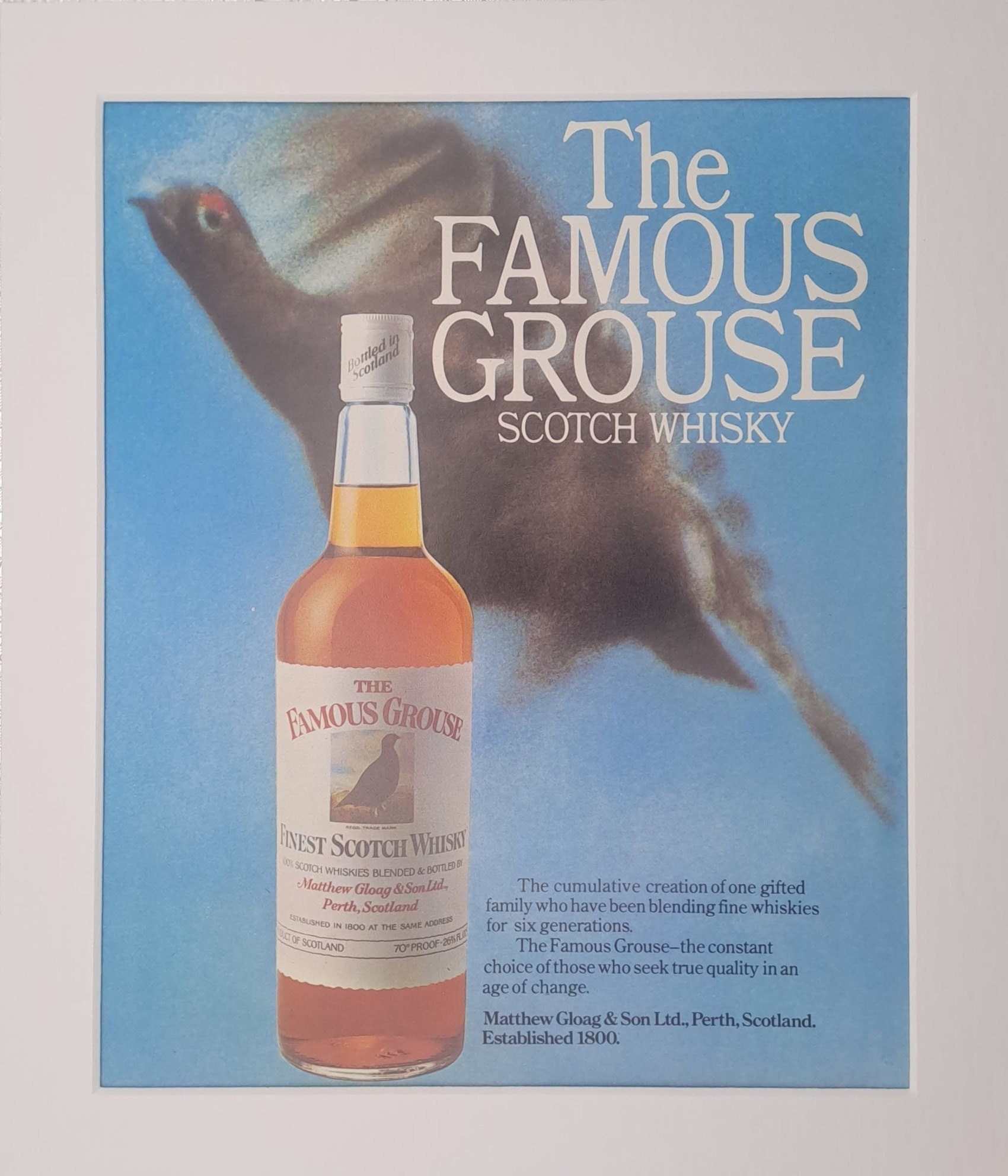 1976 the Famous Grouse Scotch Whisky Original Full Page Vintage