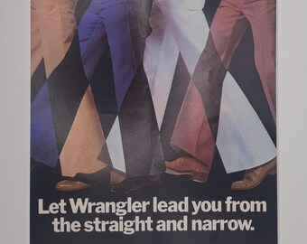 1980 年代の Wrangler 広告 - オリジナル ビンテージ ポスター - Etsy 日本