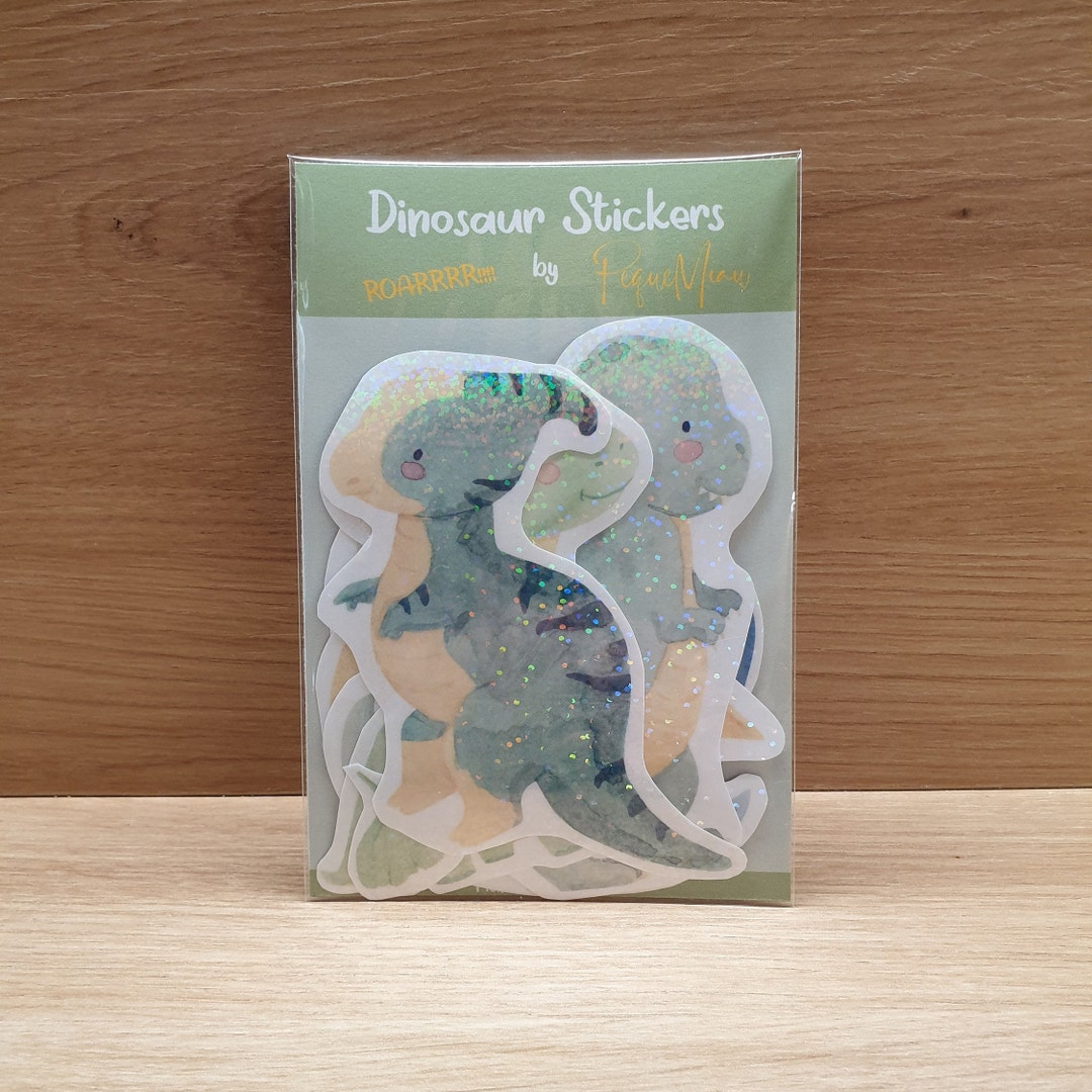 Large Dinosaur Stickers Bright Holographic Stickers of Etsy