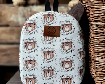 Zaino per bambini Orso Grizzly, Zaino per bambini in età prescolare, Zaino con manico superiore per la scuola, Regalo per bambini dell'asilo Mondo coccolone