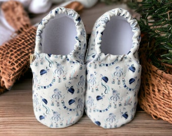 Sea Adventures Soft Sole Bootie, Slippers voor kinderen, Babyschoenen voor peuters, Eerste wandelschoenen, Crawl 6-12 maanden, 1 jaar oud babycadeau