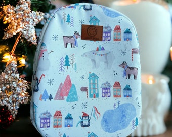 Zaino per bambini Noel Festival, zaino per bambini in età prescolare, zaino con manico superiore per la scuola, regalo per bambini dell'asilo Mondo coccolone