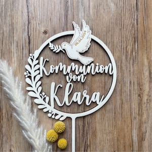 personalized cake topper communion with dove, cake topper, cake decoration, cake topper, cake decoration, cake figure, cake topper cake topper