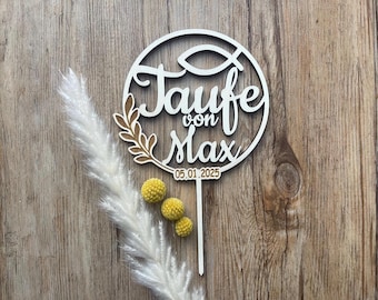 personalized cake topper baptism