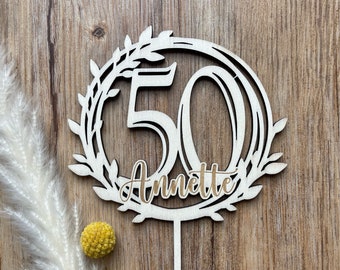 personalized cake topper birthday with number and name, cake topper round birthday, cake decoration, cake topper, cake decoration, decoration