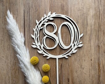 Cake Topper round birthday number cake decoration cake topper decoration cake anniversary silver wedding golden wedding